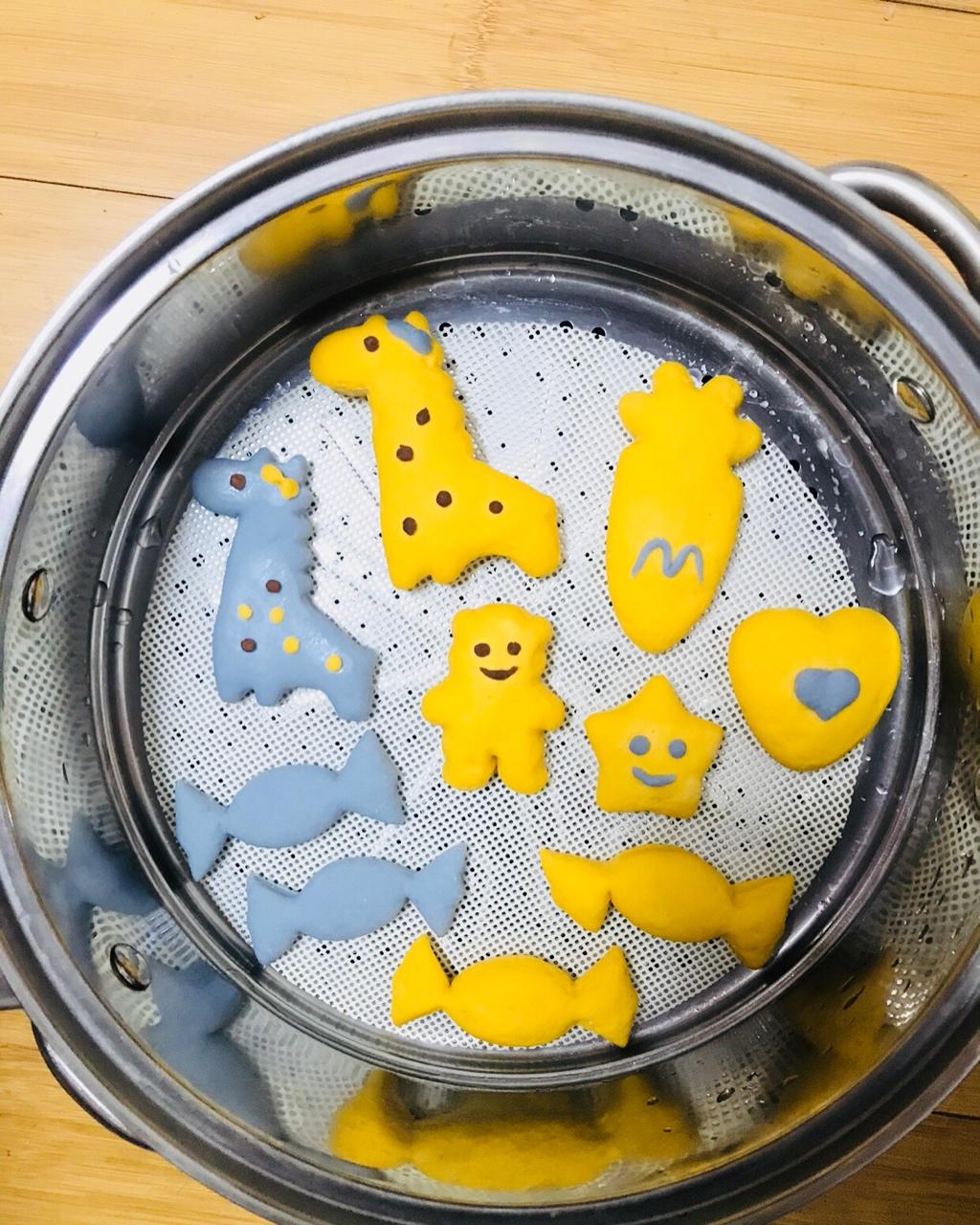 火龙果皮玫瑰花馒头