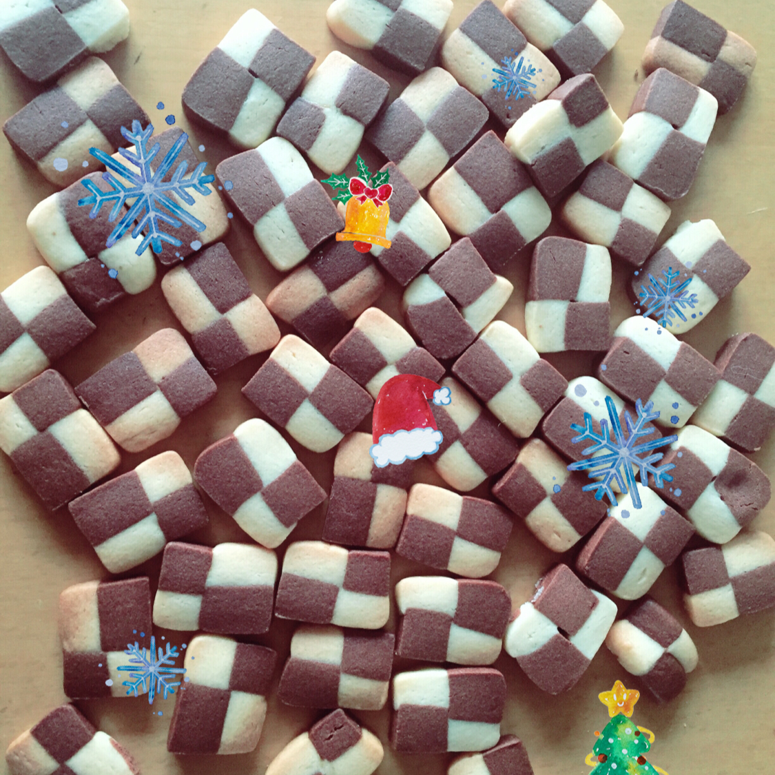 双色小棋格饼干