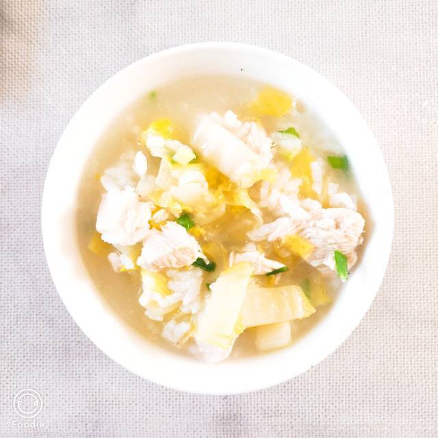 鸡肉青菜粥