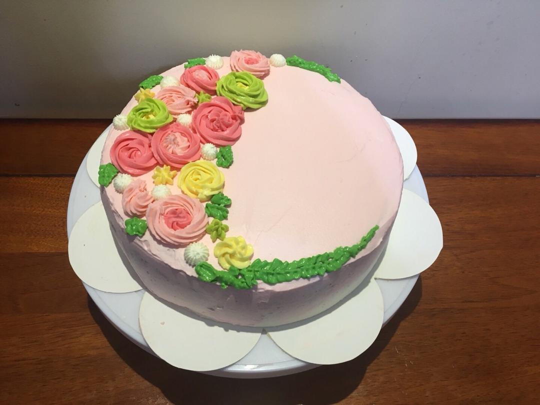 八寸戚风蛋糕（生日蛋糕坯）附六寸配单