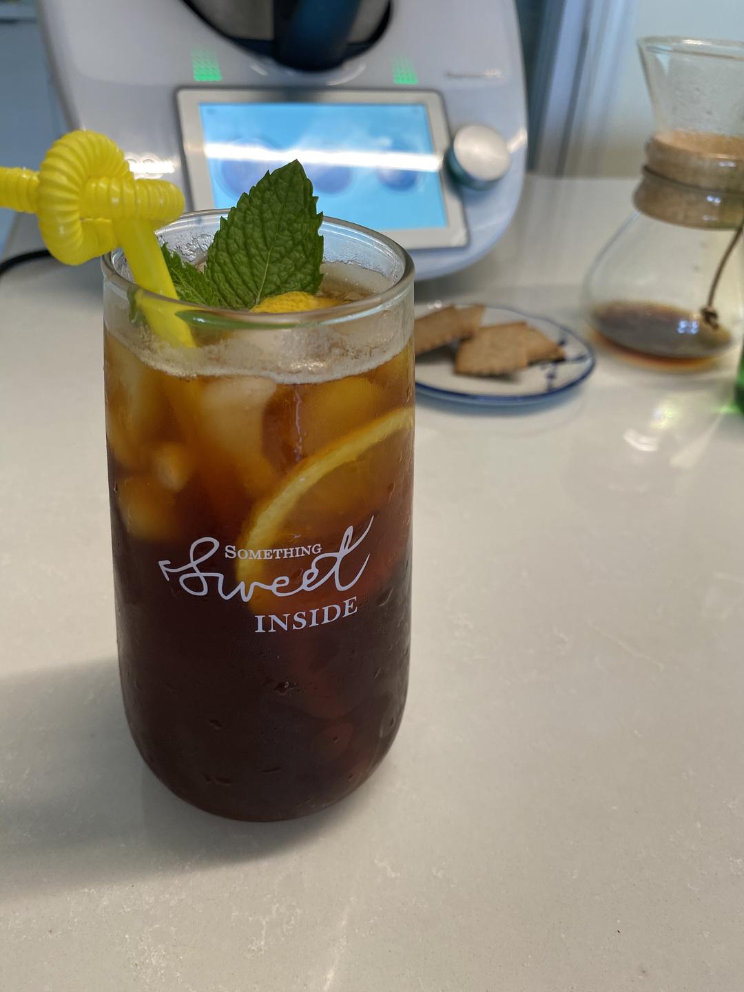 热！来杯柠檬气泡冰咖啡的做法