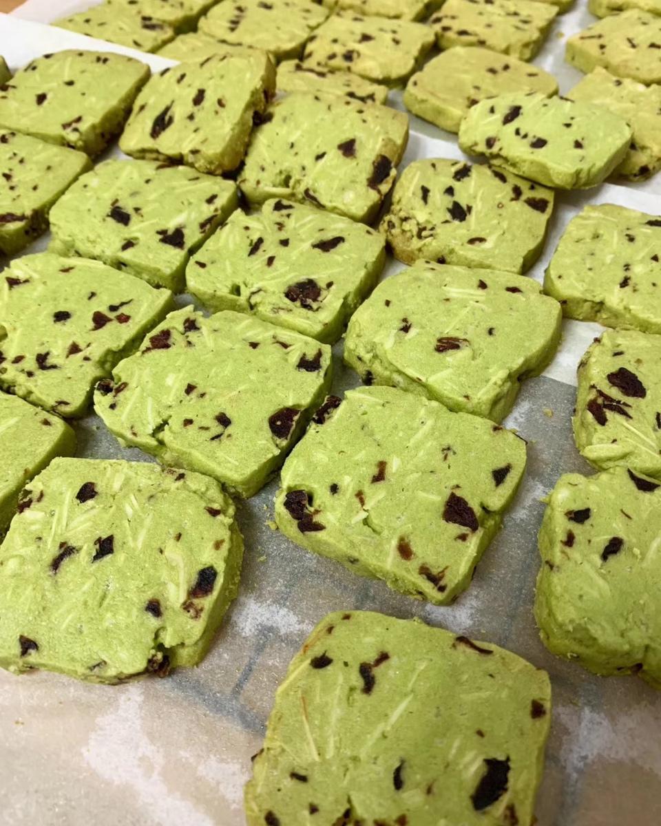 抹茶蔓越莓饼干