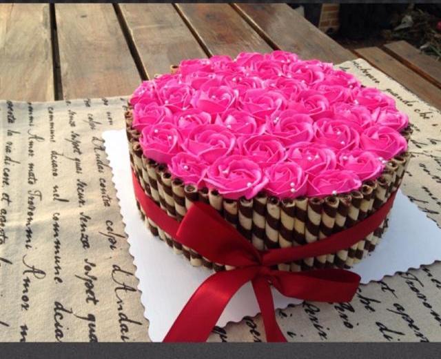 玫瑰花束蛋糕的做法