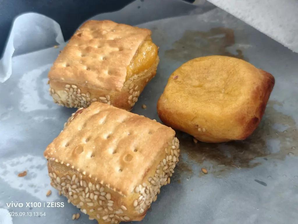 🔥空气炸锅食谱❗️·不用油炸的南瓜饼