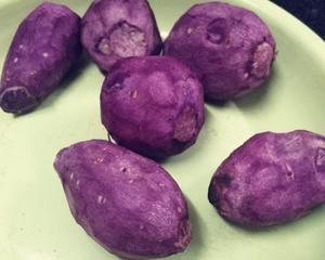 奶香紫薯糯米球的做法 步骤1