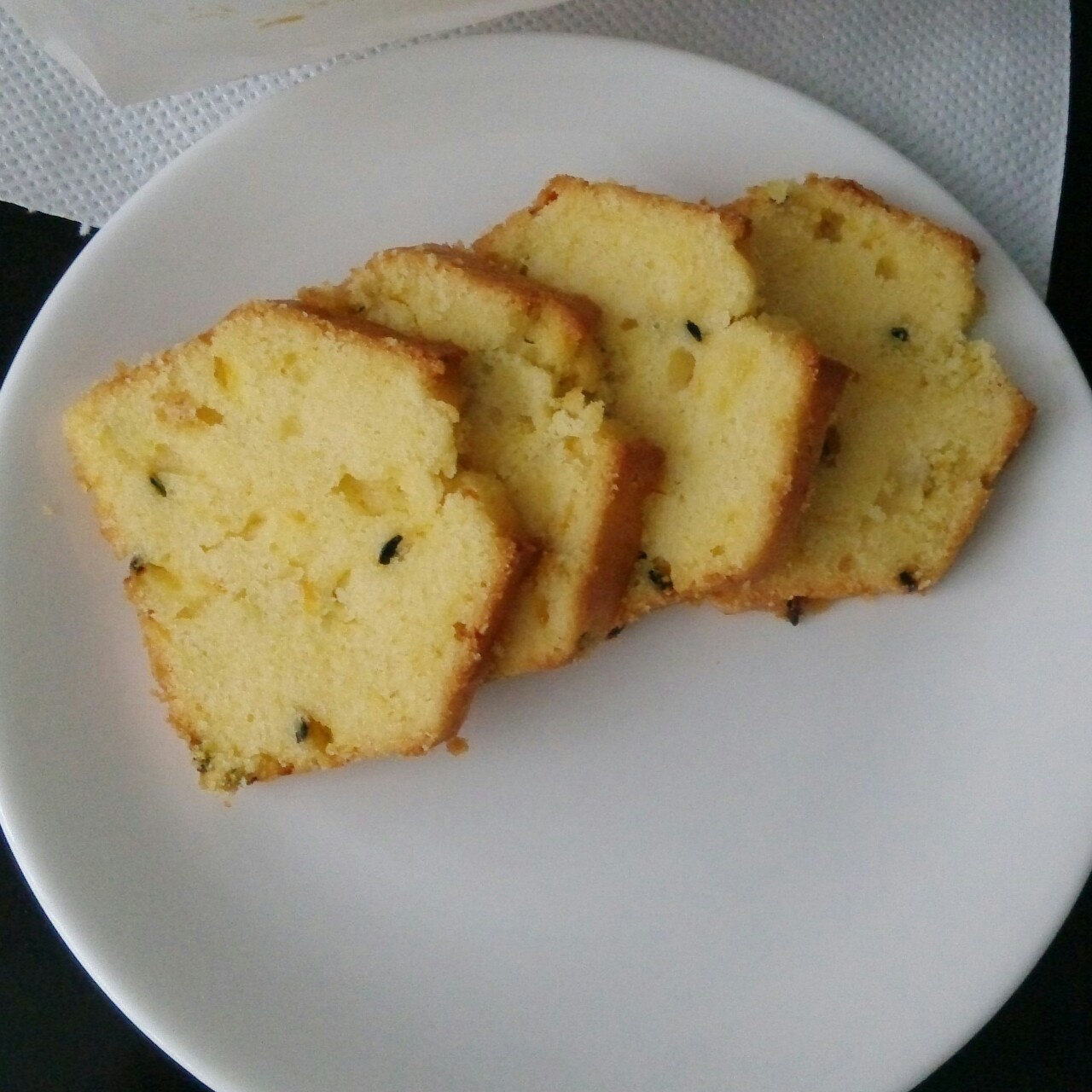 轻盈百香果磅蛋糕