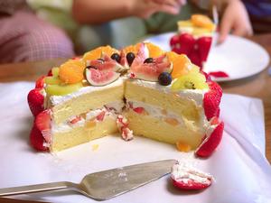 不用裱花的奶油水果蛋糕，老人、小朋友超爱吃。的做法 步骤4
