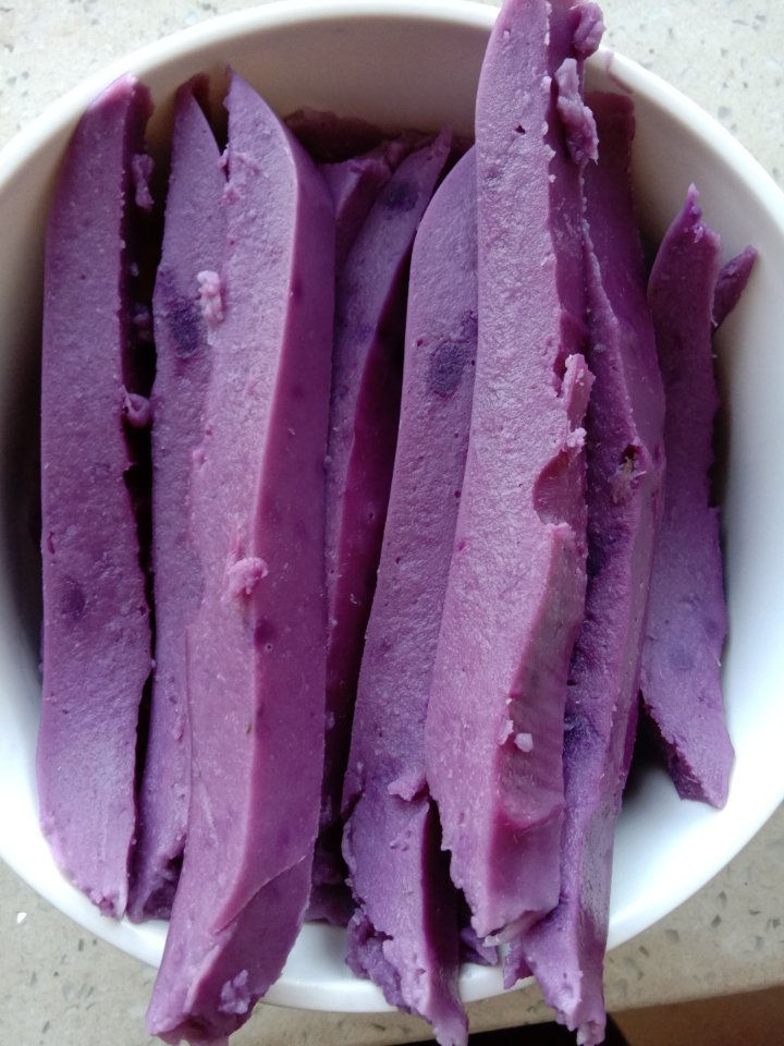 无油炸小零食，Q弹香软的紫薯条~
