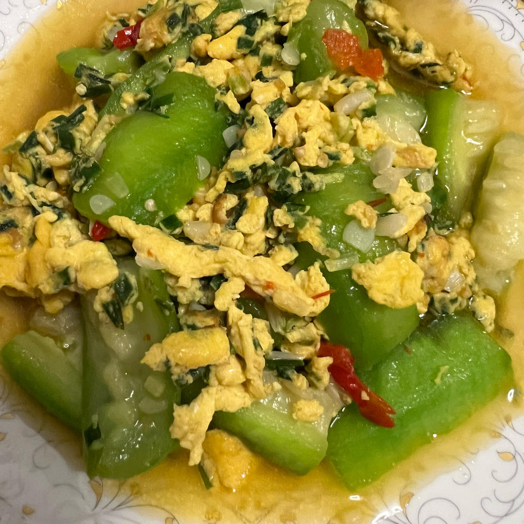 简单快手，五分钟搞定的丝瓜炒蛋
