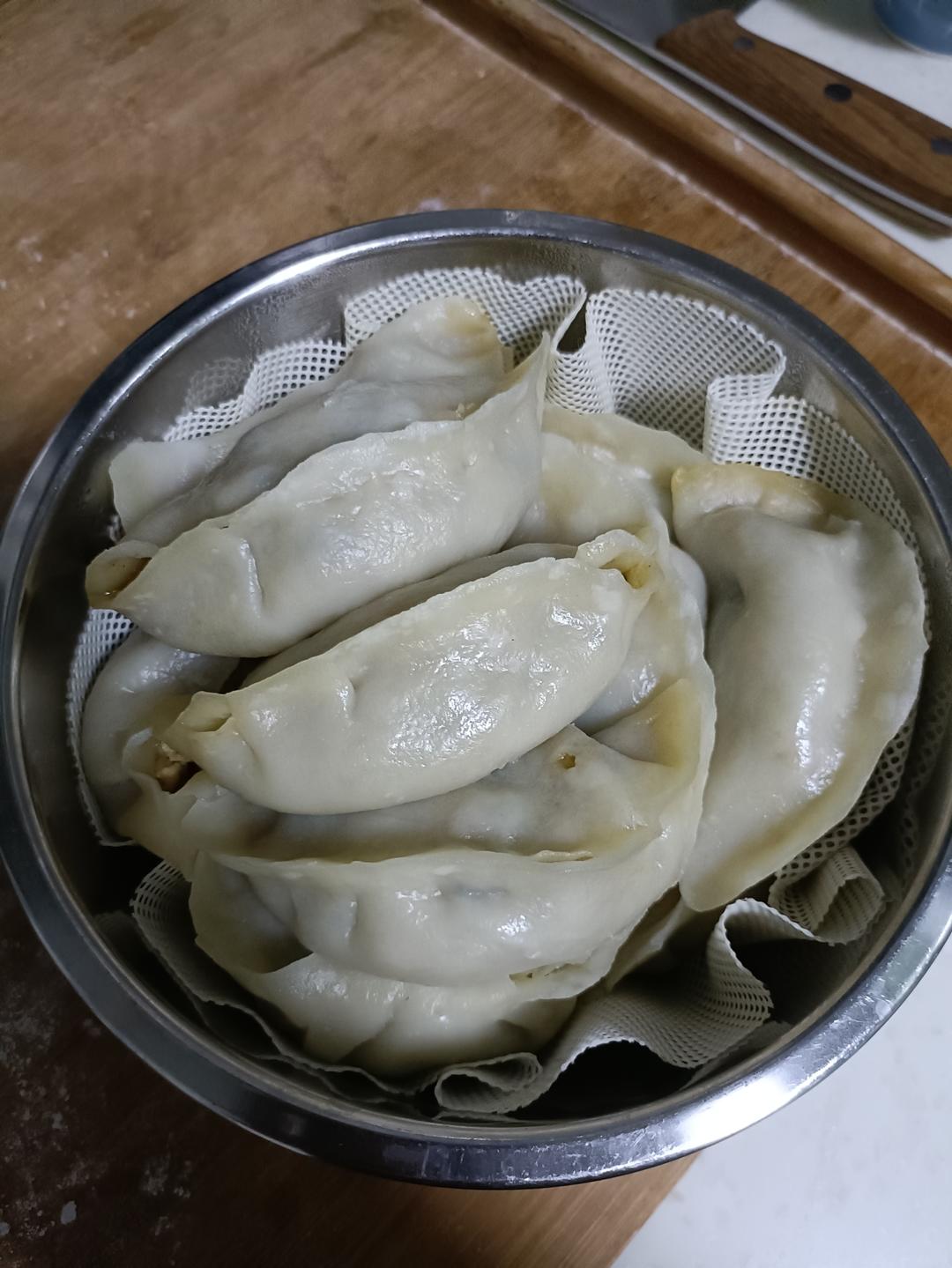 素白瓜鸡蛋蒸饺