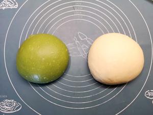 抹茶红豆双色面包（水合法，一次发酵）的做法 步骤10