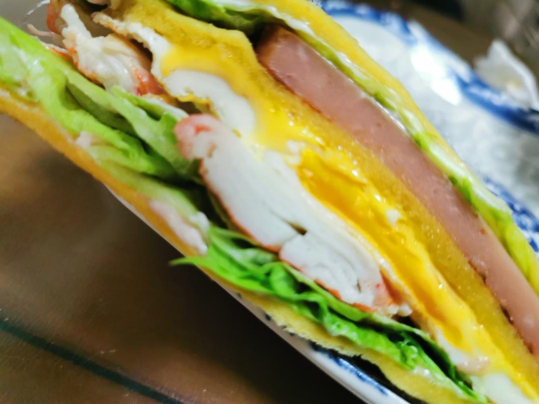 爆浆芝士火腿三明治（平底锅版）