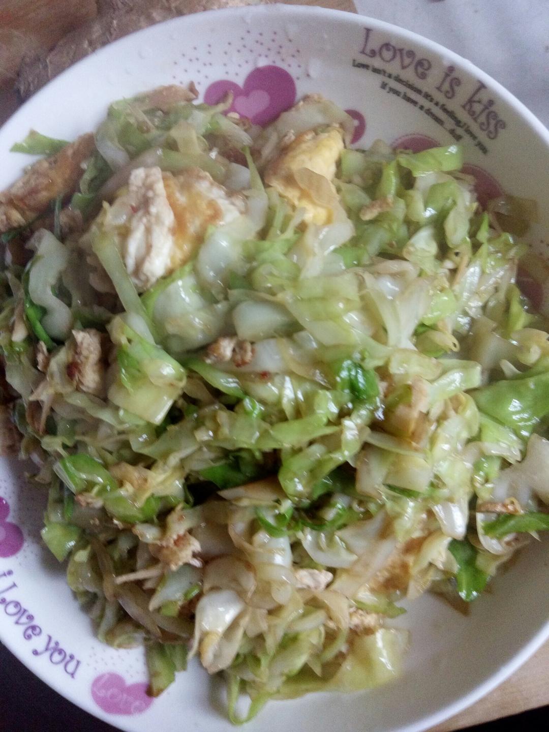 卷心菜炒鸡蛋