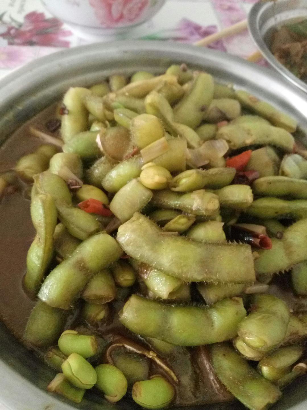 炒毛豆的做法