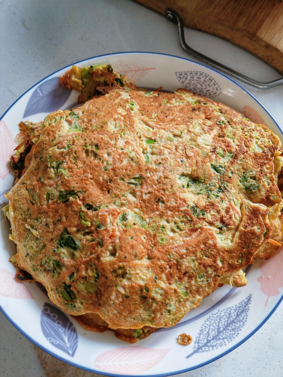 西兰花胡萝卜饼