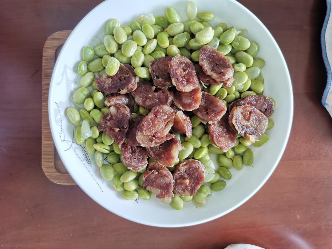 毛豆米蒸香肠～老乡鸡复刻版