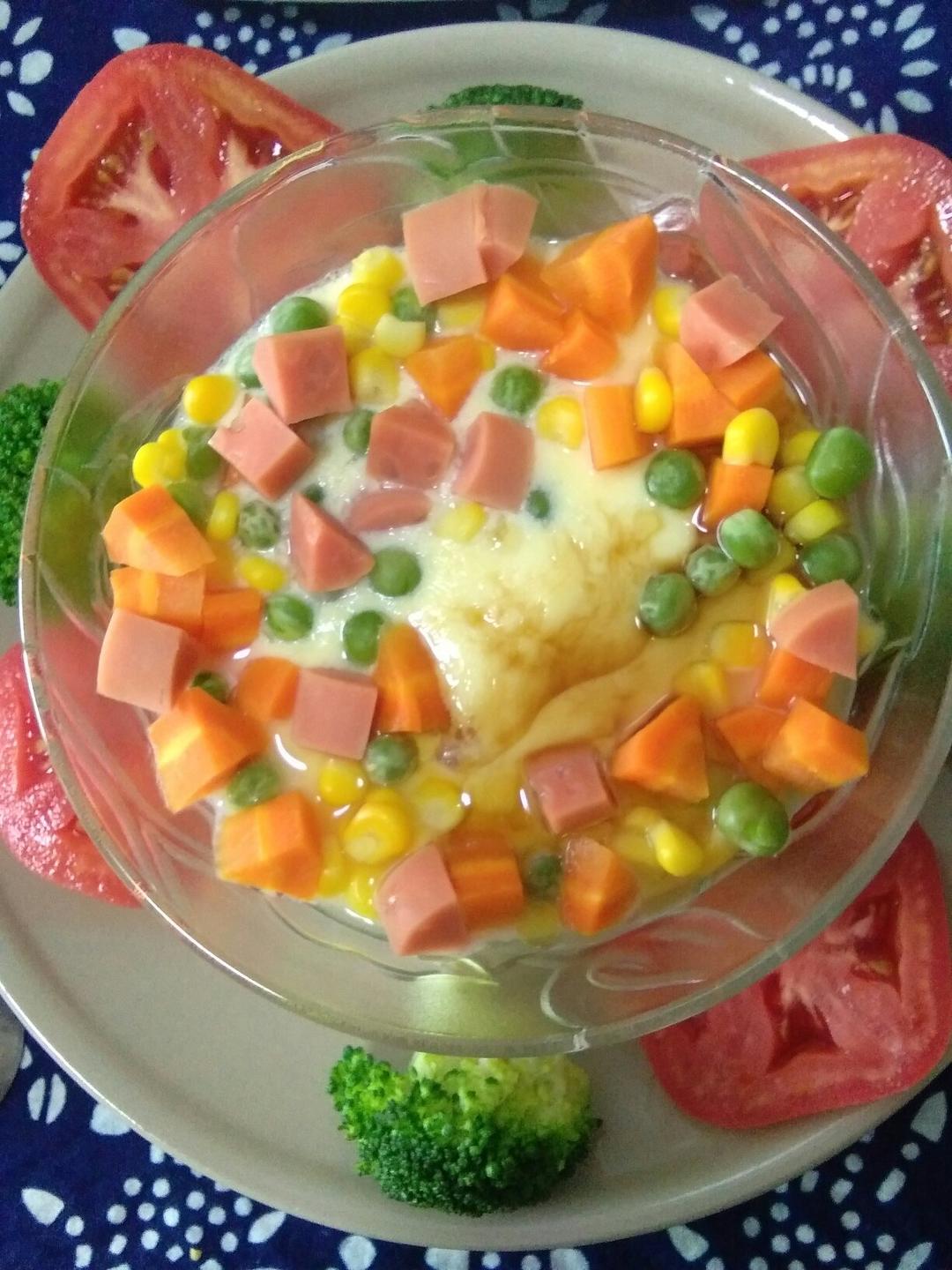 拍摄于                          2018-08-12 07:41:41五彩蛋羹鸡蛋