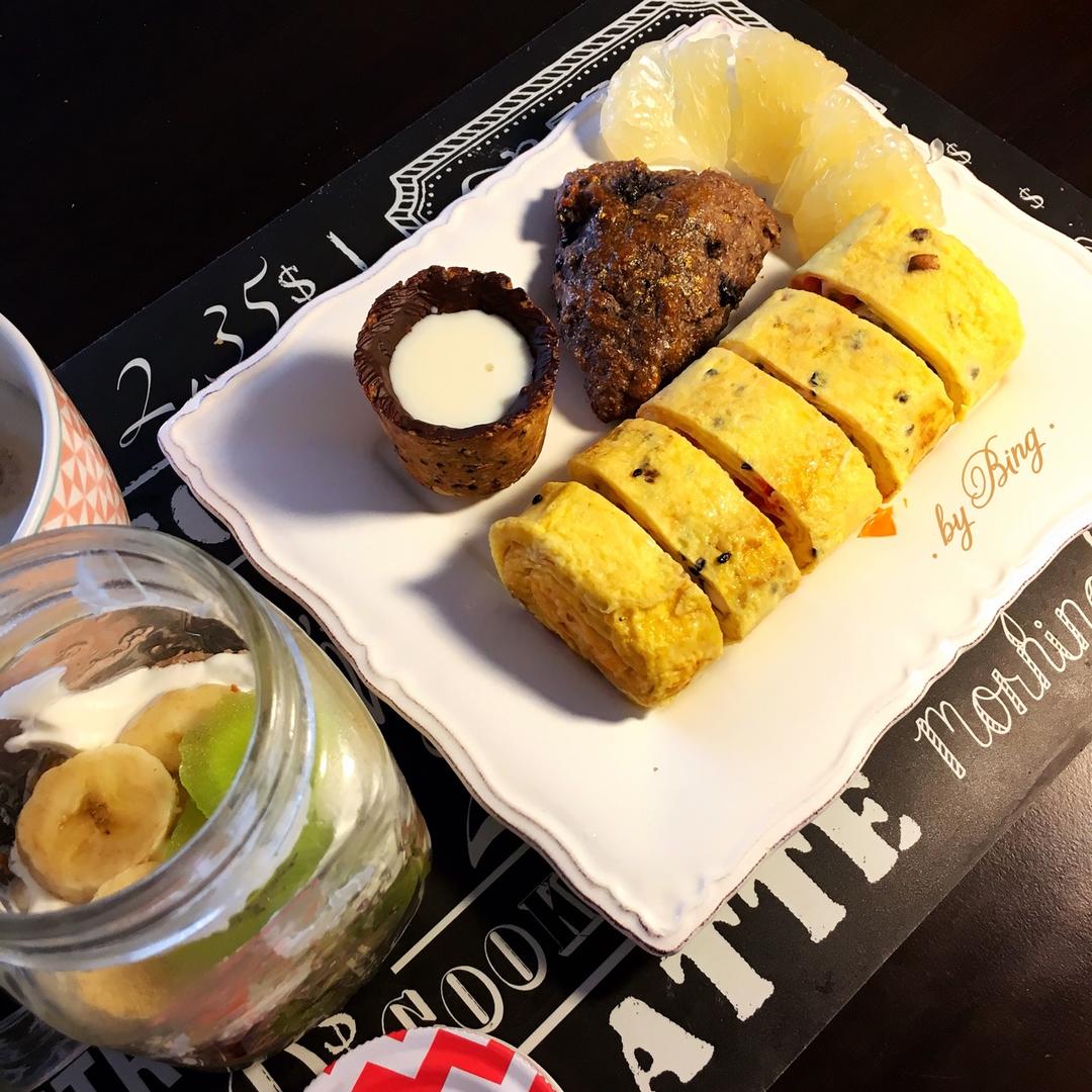 【视频食谱】巧克力燕麦曲奇杯