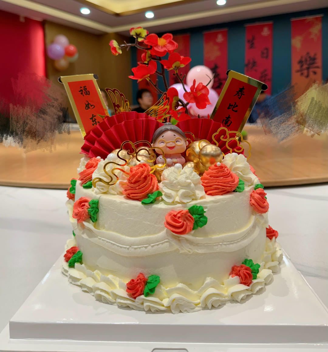 中国风祝寿蛋糕