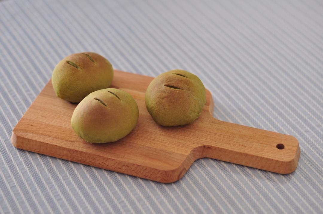 抹茶豆沙小面包（无油脂）