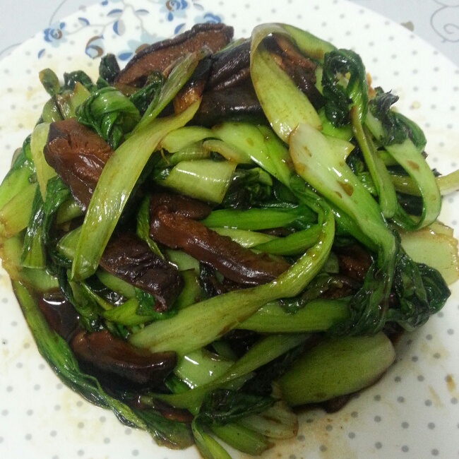蘑菇炒青菜