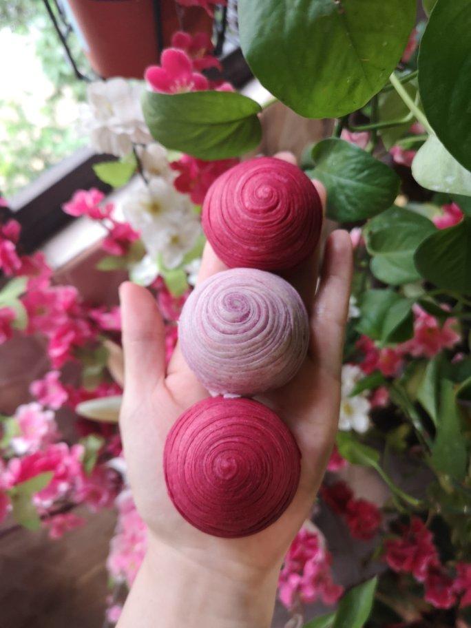 蛋黄酥~紫薯、抹茶、原味~花好月圆，中秋快乐~内附一次做六色蛋黄酥方法~