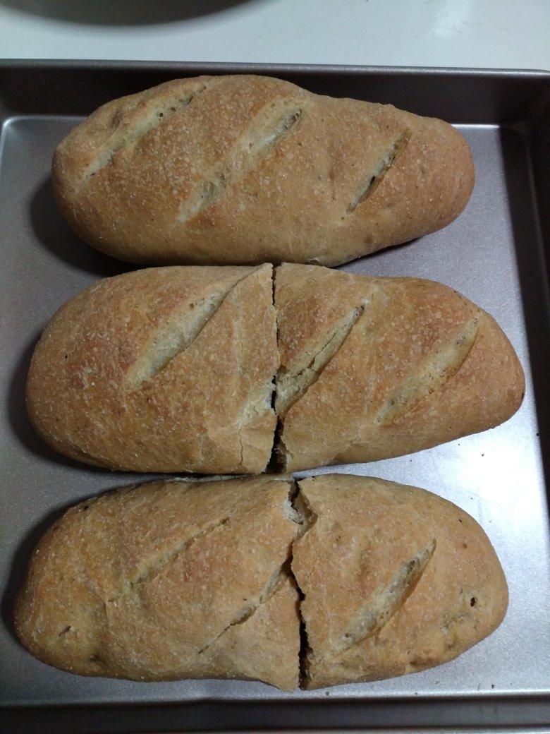 无油无糖全麦果干面包