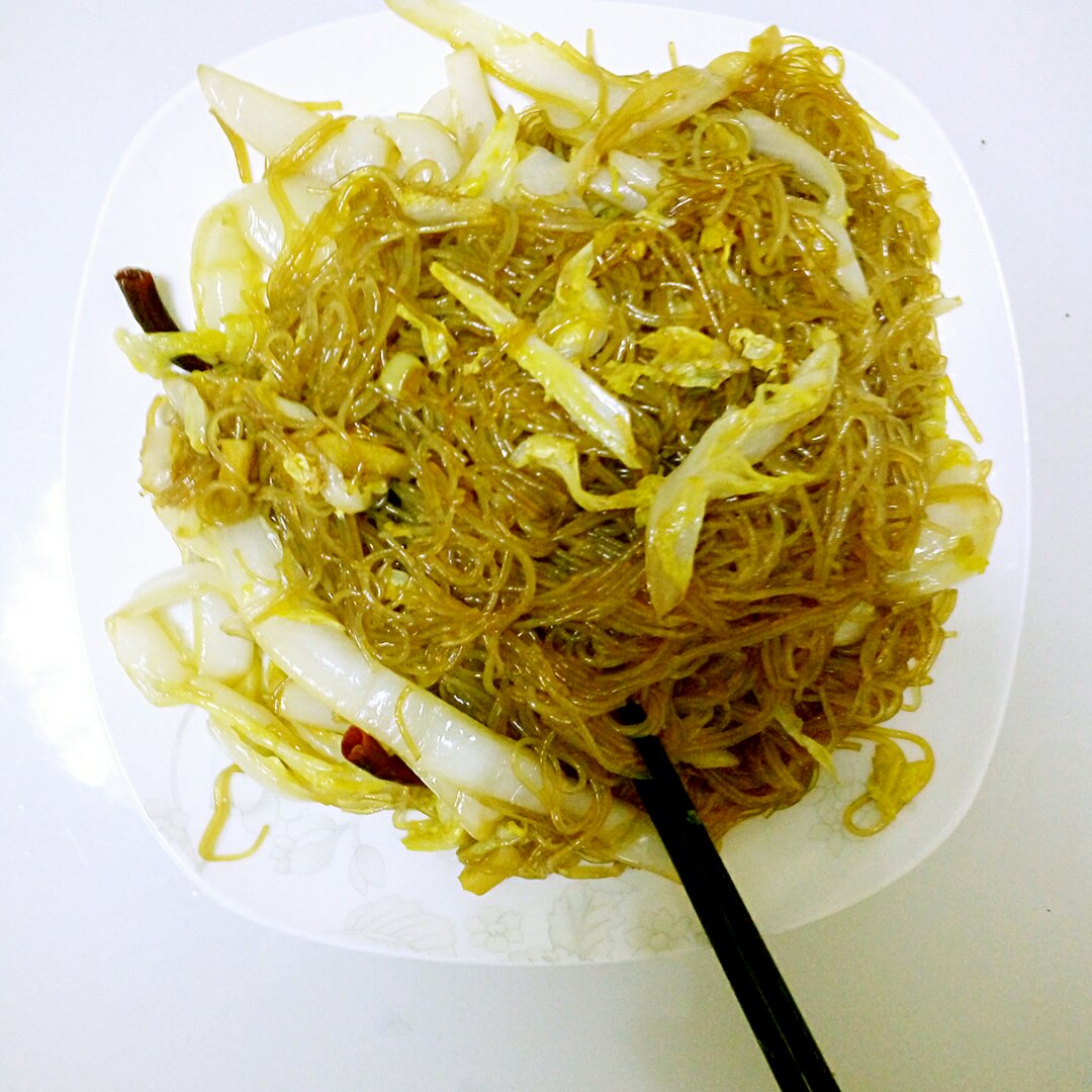 娃娃菜炒粉丝