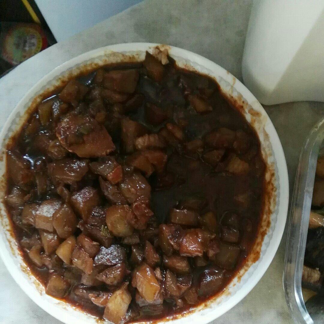 红烧肉末茄子