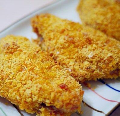 烤箱版面包糠鸡翅