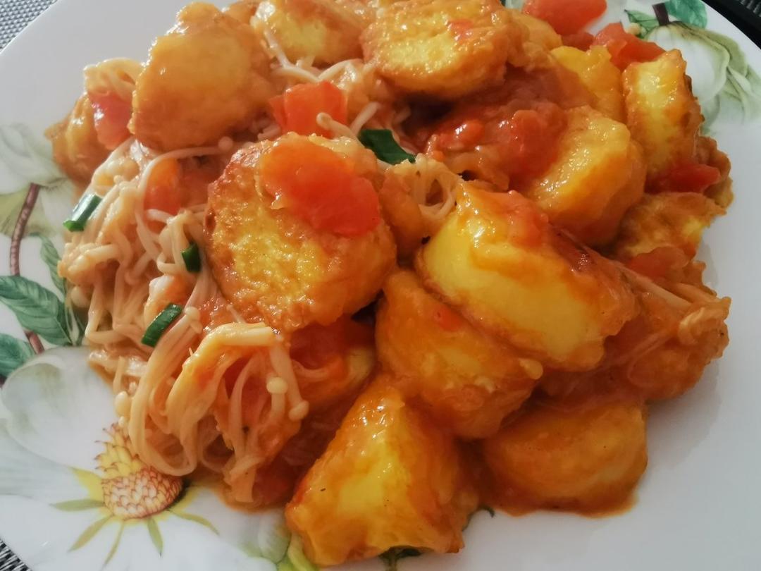 金针菇烧日本豆腐