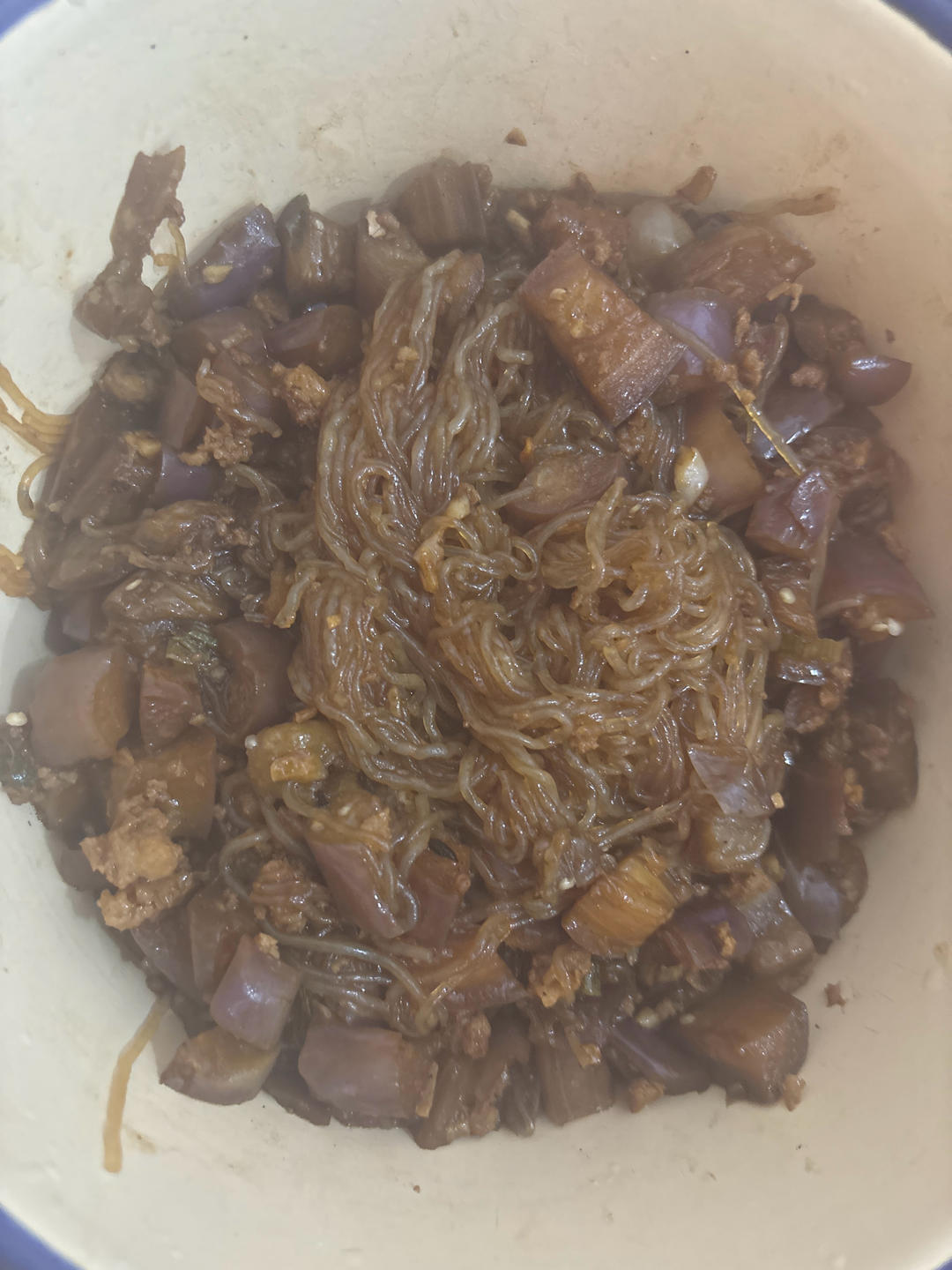 肉末茄子炖粉条
