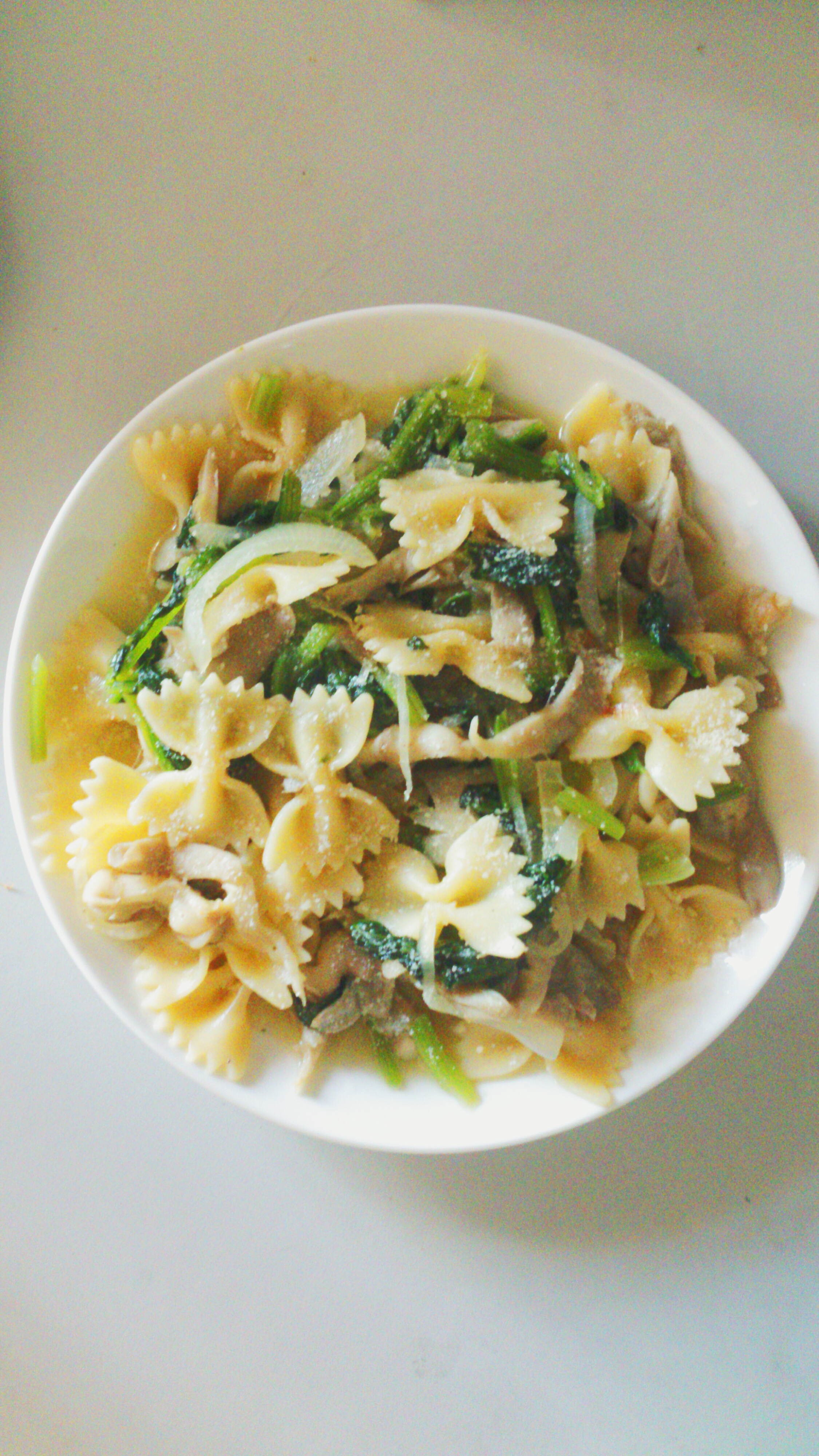 奶油蘑菇菠菜意大利面