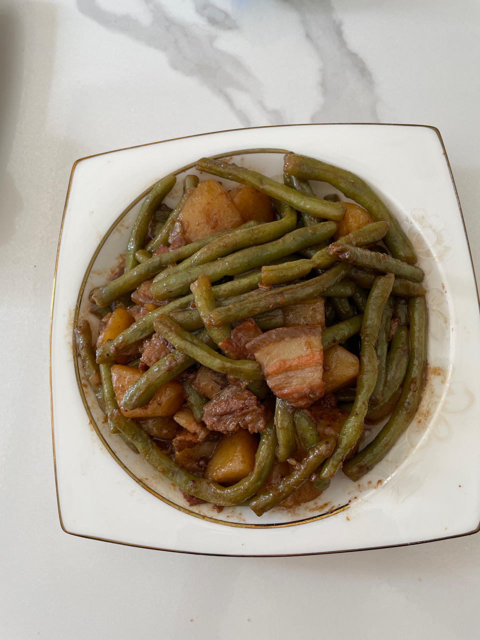 五花肉炖芸豆土豆 Pork Belly with B&P