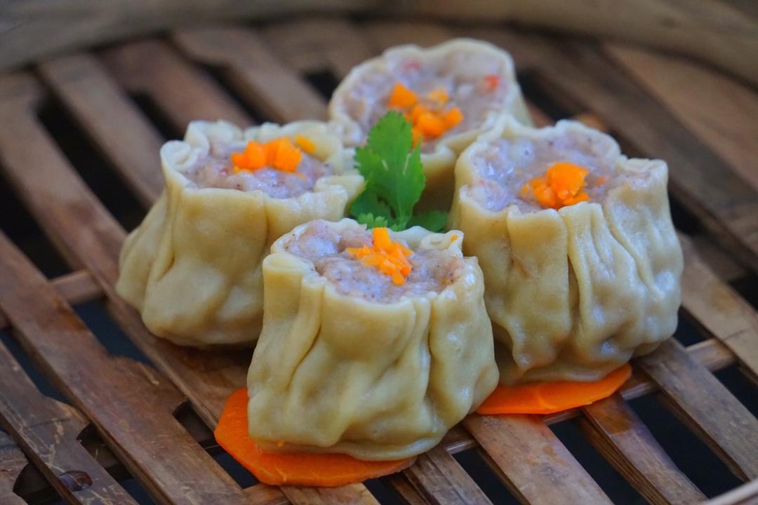 【干蒸烧卖】用三种肉做点心的馅，广东人讲究！