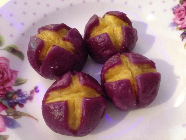 紫薯开花馒头