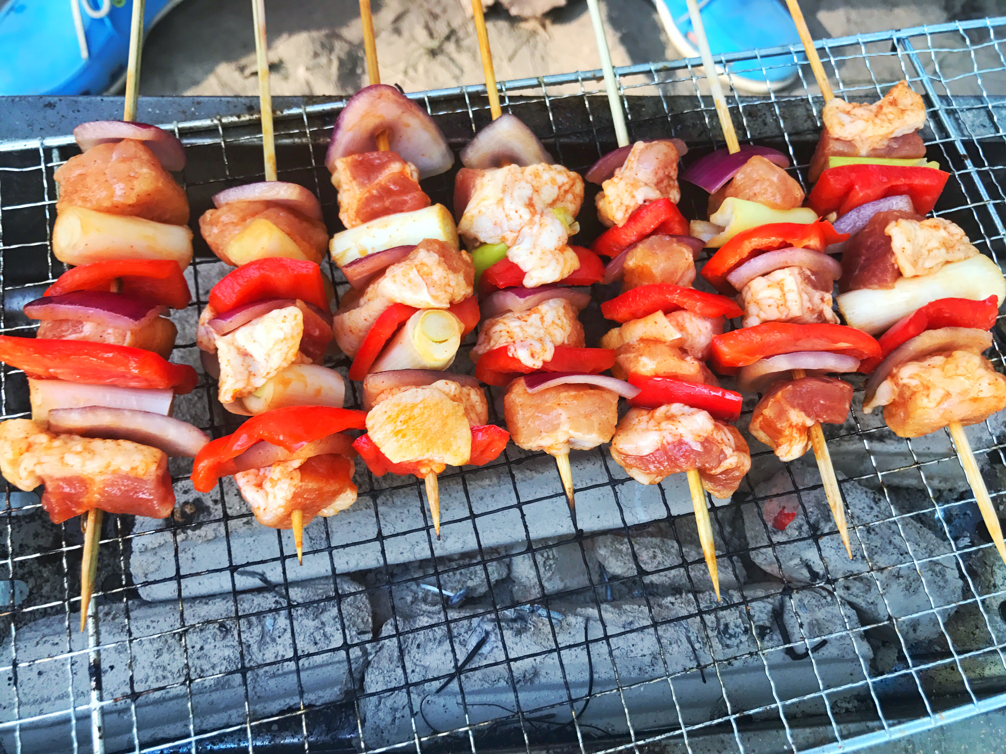 四人分量的户外烧烤BBQ提示