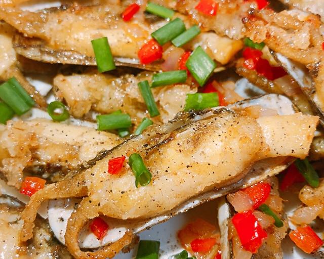 椒盐蛏的做法 步骤9