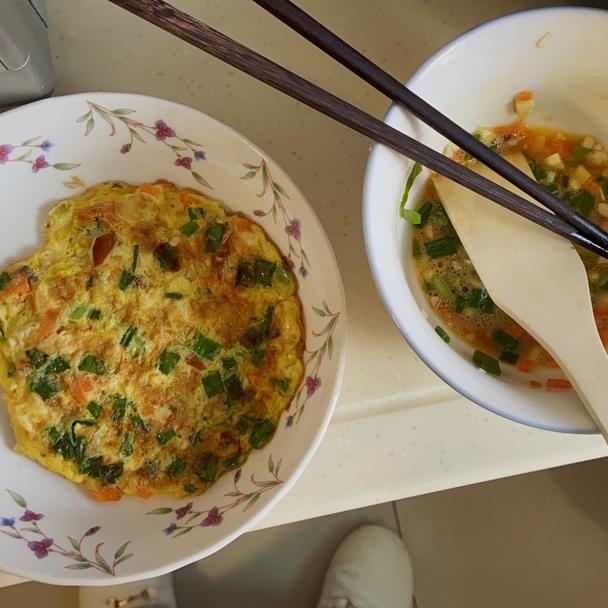 简单好做的蔬菜鸡蛋饼