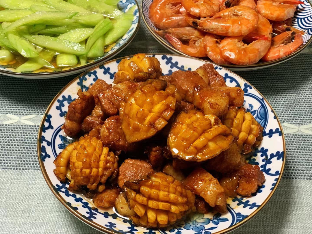 软糯不腻，连肥肉都超级好吃的红烧肉(加鲍鱼版)