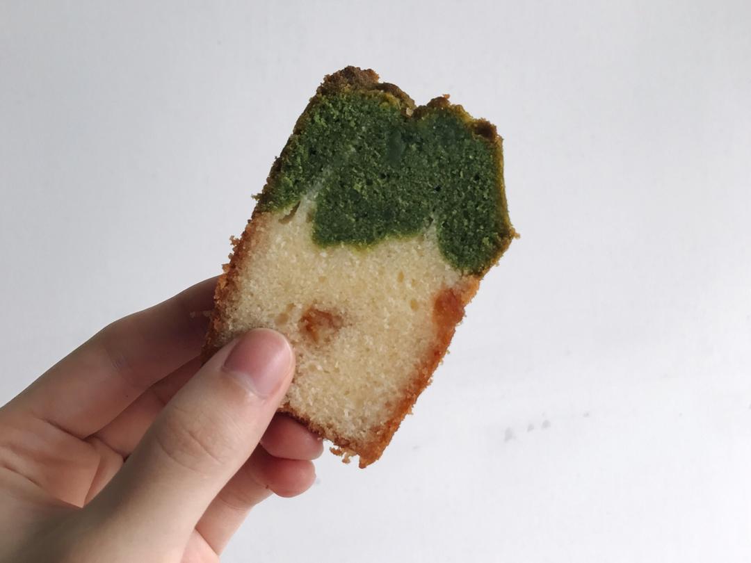 香草&抹茶双拼磅蛋糕（白菜磅）
