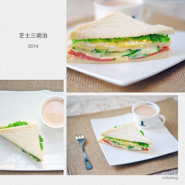火腿芝士蛋三文治