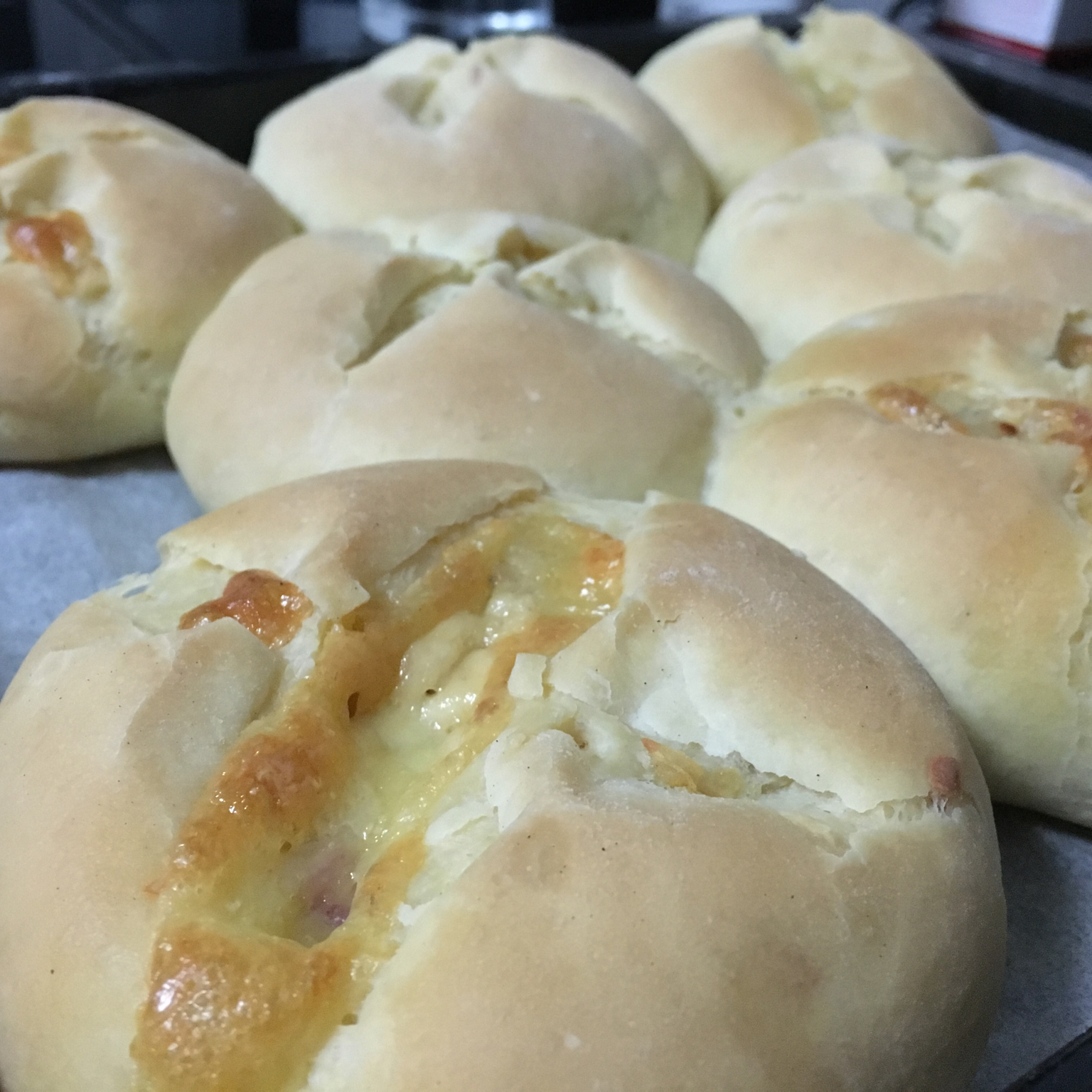 全麦芝士熔岩面包