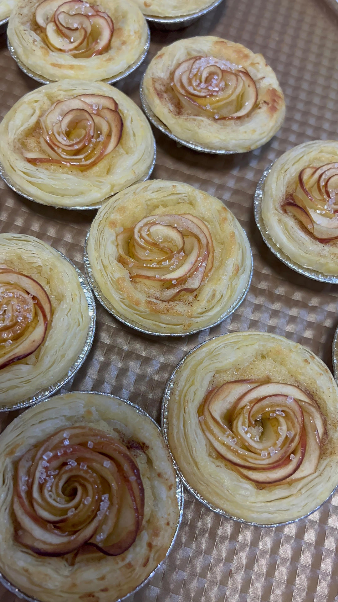 玫瑰花苹果挞🍎（蛋挞皮版超简单易做）