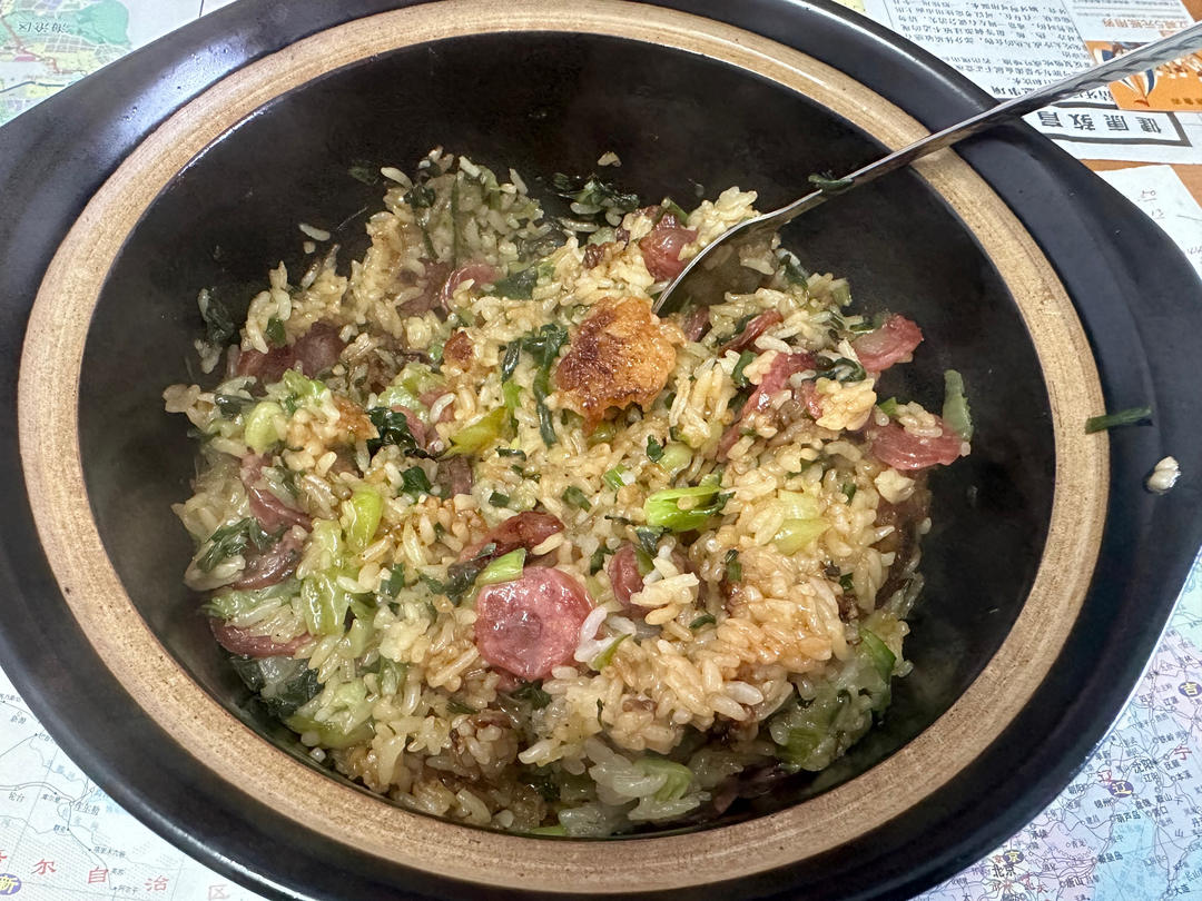 腊味煲仔饭（剩米饭版）