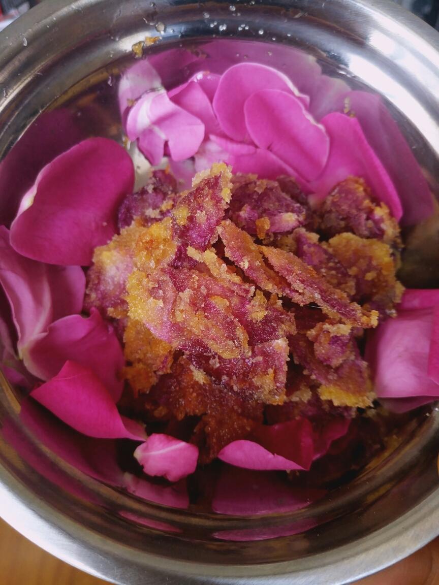 炸玫瑰鲜花的做法