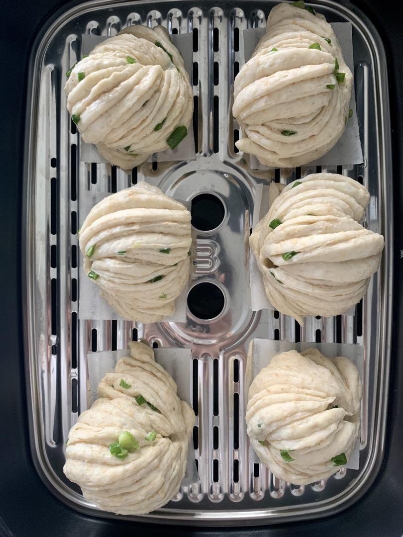 葱油花卷，一根筷子卷出漂亮的造型