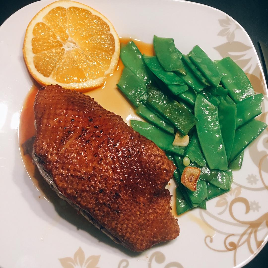 橙汁煎鸭胸