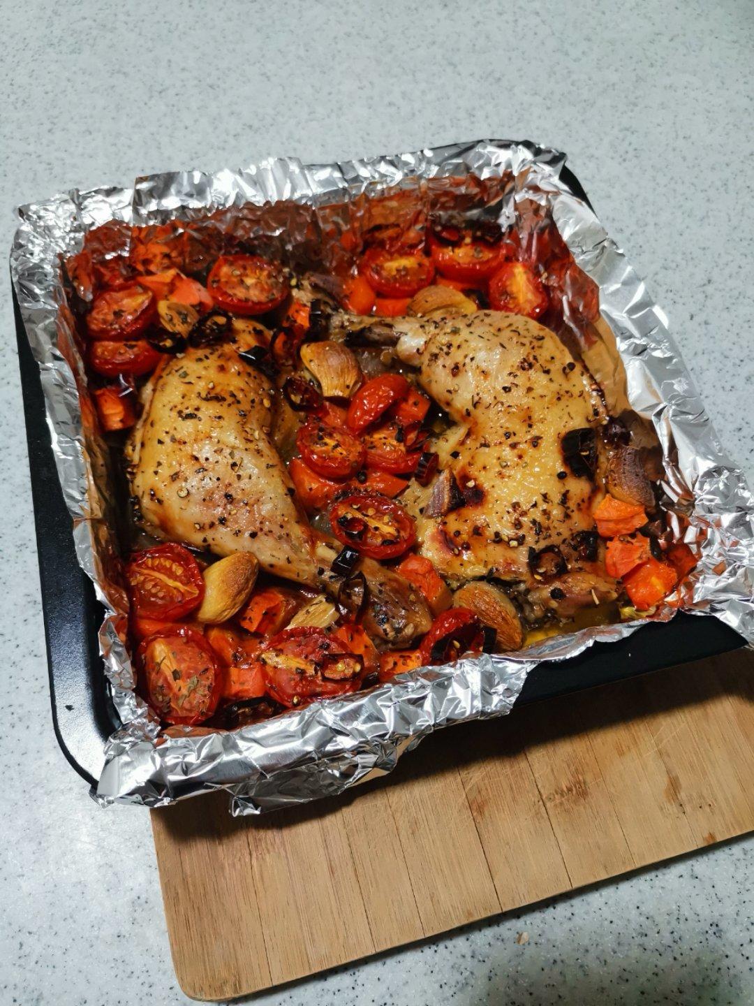 番茄大蒜香草烤鸡腿（庄祖宜）