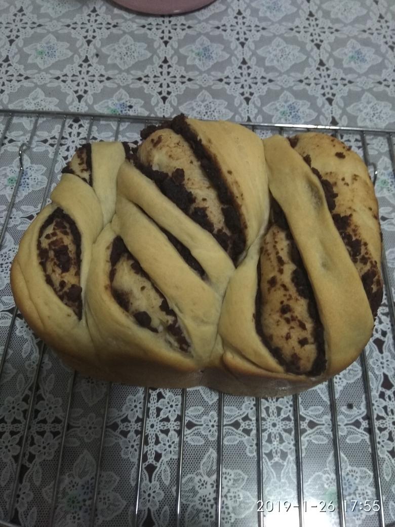 面包机版豆沙面包的做法